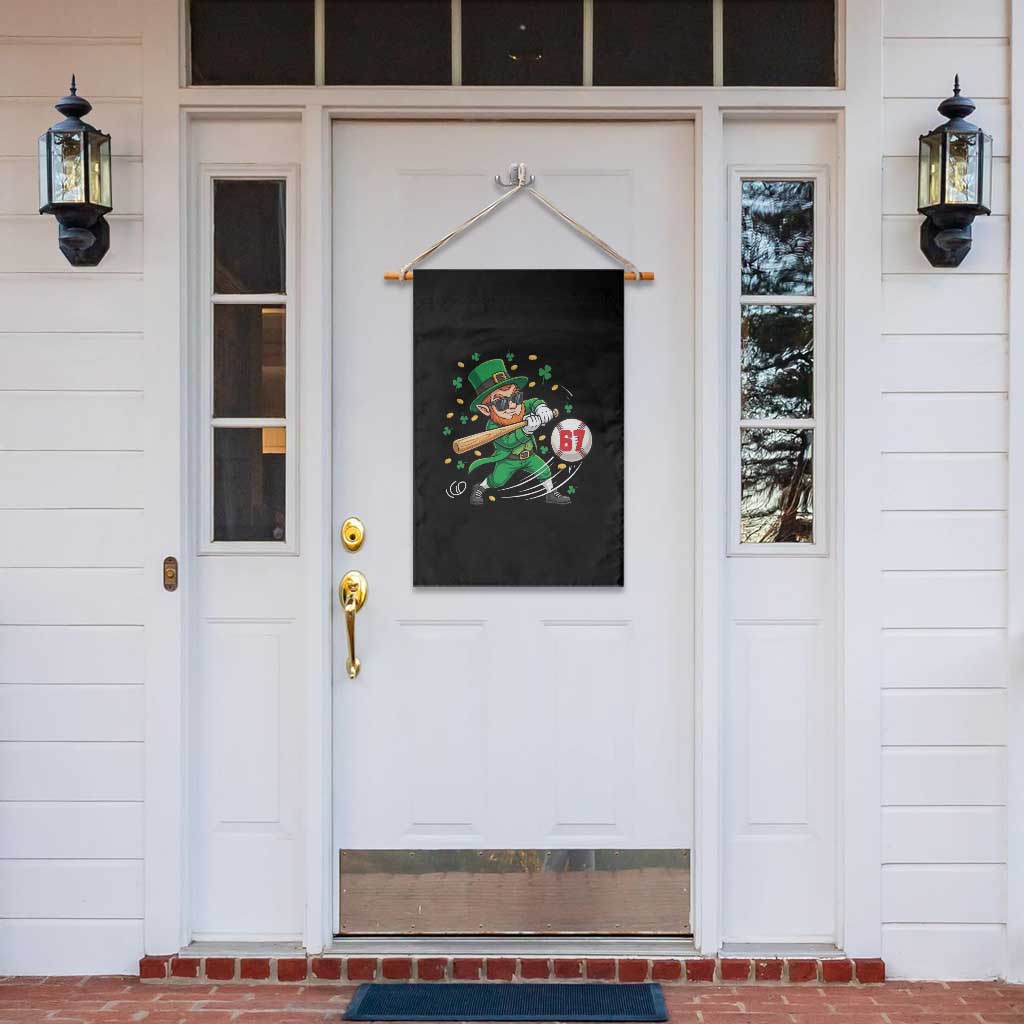 67 St Patricks Day Garden Flag Funny Six Seven Leprechaun Playing Baseball Meme TS14 Print Your Wear