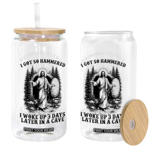 Christian Easter Jesus Glass Can I Got So Hammered Woke Up 3 Days TS14 Print Your Wear
