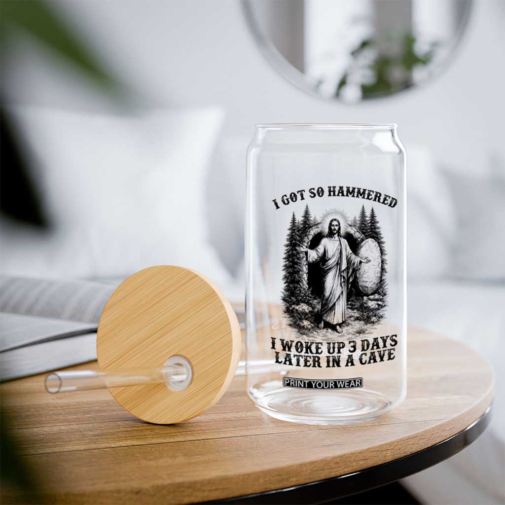 Christian Easter Jesus Glass Can I Got So Hammered Woke Up 3 Days TS14 Print Your Wear