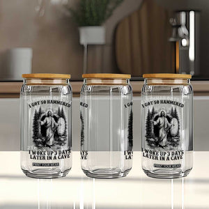 Christian Easter Jesus Glass Can I Got So Hammered Woke Up 3 Days TS14 Print Your Wear