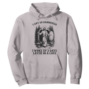 Christian Easter Jesus Hoodie I Got So Hammered Woke Up 3 Days TS14 Ice Gray Print Your Wear