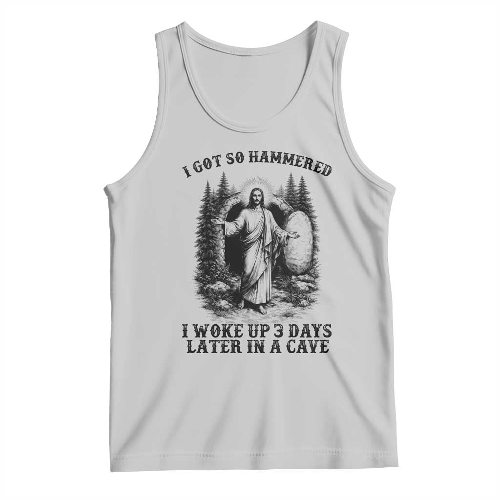 Christian Easter Jesus Tank Top I Got So Hammered Woke Up 3 Days TS14 Ash Print Your Wear