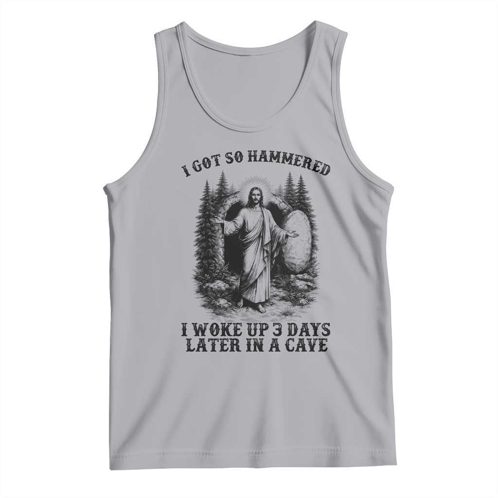 Christian Easter Jesus Tank Top I Got So Hammered Woke Up 3 Days TS14 Athletic Heather Print Your Wear