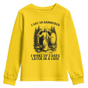 Christian Easter Jesus Youth Sweatshirt I Got So Hammered Woke Up 3 Days TS14 Daisy Print Your Wear