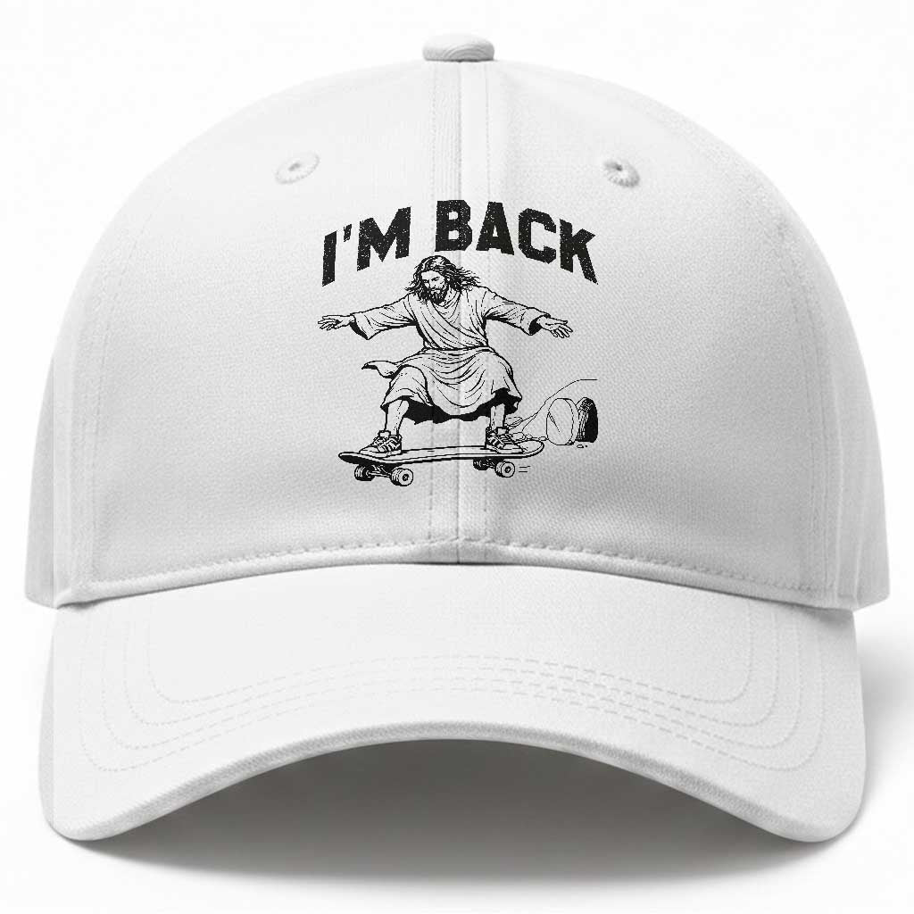 Christian Easter Baseball Cap Funny Skateboard Jesus I am Back TS14 Print Your Wear