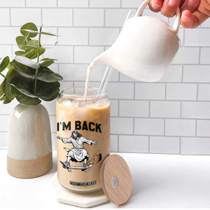Christian Easter Glass Can Funny Skateboard Jesus I am Back TS14 Print Your Wear