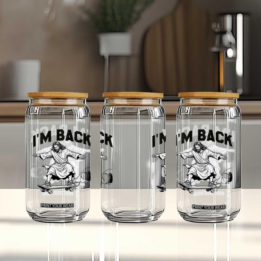 Christian Easter Glass Can Funny Skateboard Jesus I am Back TS14 Print Your Wear