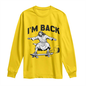Christian Easter Long Sleeve Shirt Funny Skateboard Jesus I am Back TS14 Daisy Print Your Wear