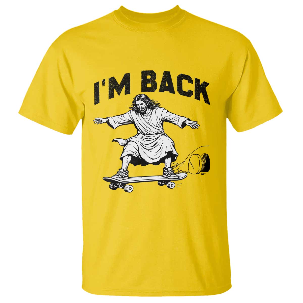 Christian Easter T Shirt Funny Skateboard Jesus I am Back TS14 Daisy Print Your Wear