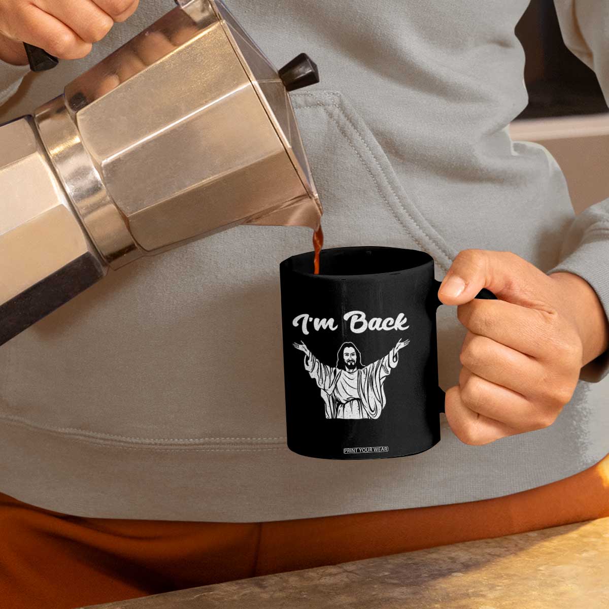 Funny Easter Jesus Meme Coffee Mug I'm Back TS14 Print Your Wear