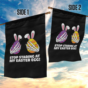 Stop Staring at My Easter Eggs Garden Flag Funny Skeleton Bunny Easter TS14 Print Your Wear