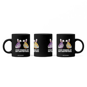 Stop Staring at My Easter Eggs Coffee Mug Funny Skeleton Bunny Easter TS14 Print Your Wear