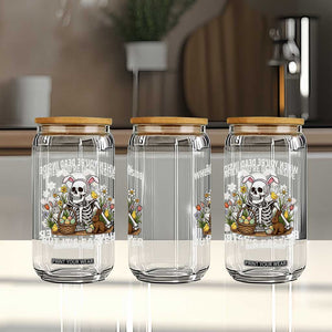 Funny Easter Skeleton Glass Can When You're Dead Inside But It's Easter TS14 Print Your Wear