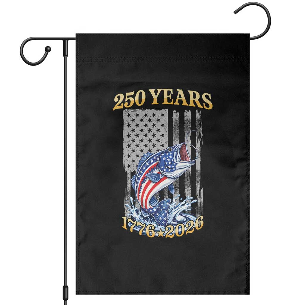 250th Anniversary USA Fishing Garden Flag Patriotic Fisherman American Flag TS14 Black Print Your Wear