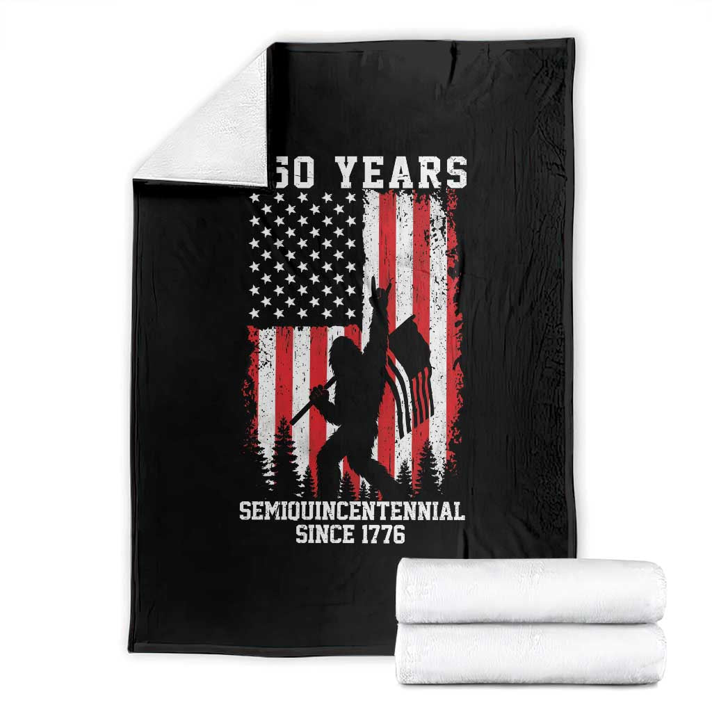 250th Anniversary USA Throw Blanket Bigfoot Patriotic American USA Flag TS14 Black Print Your Wear