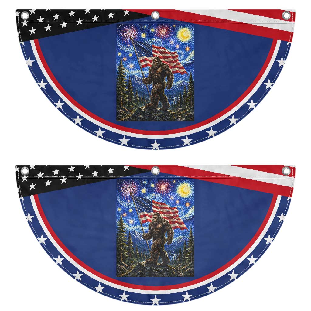 Bigfoot 250 Years of Freedom Patriotic Fan Flag American USA Flag Stary Night TS14 2pcs pack Classic Navy Print Your Wear