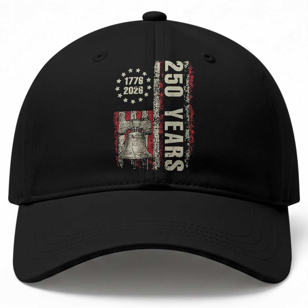 250th Anniversary USA Baseball Cap Patriotic Liberty Bell 1776 2026 American Flag TS14 Print Your Wear