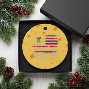 250th Anniversary USA Ceramic Ornament Patriotic Liberty Bell 1776 2026 Independence Day TS14 1pc Yellow Cheese Print Your Wear