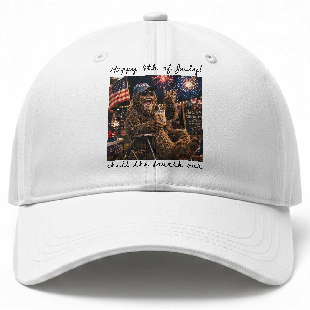 Funny Bigfoot 4th of July Baseball Cap Patriotic Sasquatch American Flag Party Festival TS14 Print Your Wear