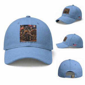 4th of July Raccoon Baseball Cap Chill The Fourth Out TS14 Baseball Cap Universal Fit Light Blue Print Your Wear