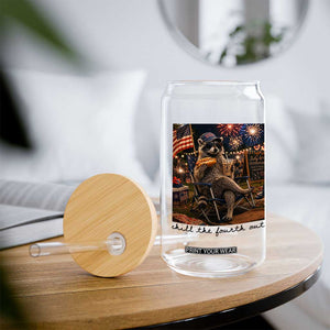 4th of July Raccoon Glass Can Chill The Fourth Out TS14 Print Your Wear