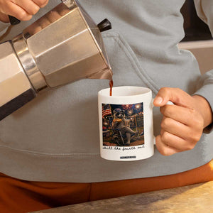 4th of July Raccoon Coffee Mug Chill The Fourth Out TS14 Print Your Wear