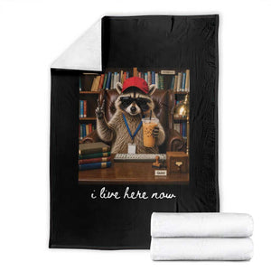 School Librarian Throw Blanket I Live Here Now Back to School TS14 Black Print Your Wear