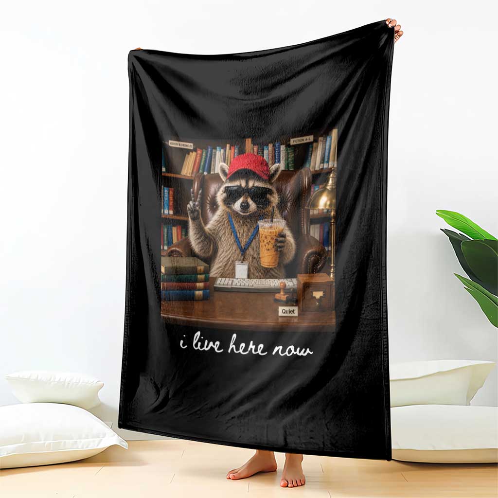 School Librarian Throw Blanket I Live Here Now Back to School TS14 Print Your Wear