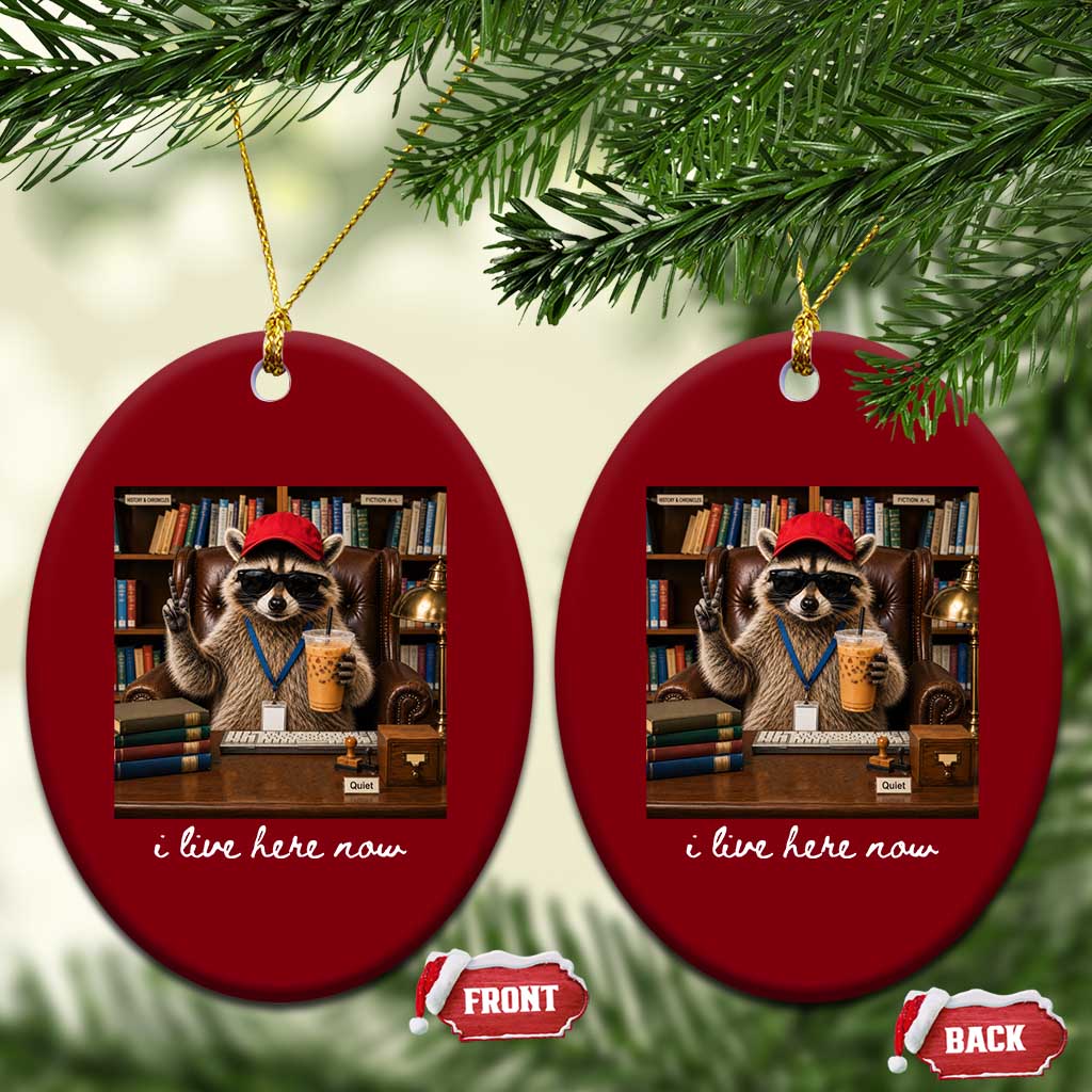 School Librarian Ceramic Ornament I Live Here Now Back to School TS14 Print Your Wear