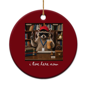 School Librarian Ceramic Ornament I Live Here Now Back to School TS14 1pc Red Print Your Wear