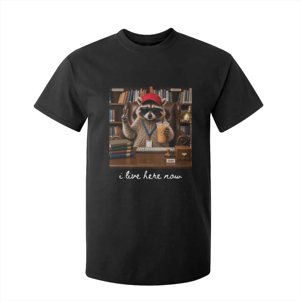 School Librarian T Shirt For Kid I Live Here Now Back to School TS14 Black Print Your Wear