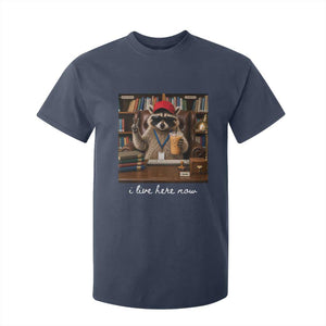 School Librarian T Shirt For Kid I Live Here Now Back to School TS14 Navy Print Your Wear