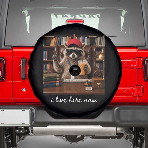 School Librarian Spare Tire Cover I Live Here Now Back to School TS14 Black Print Your Wear