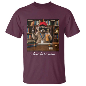 School Librarian T Shirt I Live Here Now Back to School TS14 Maroon Print Your Wear