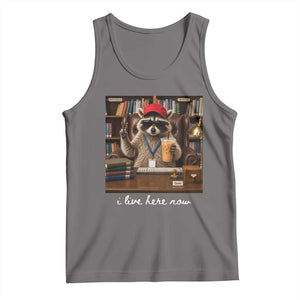 School Librarian Tank Top I Live Here Now Back to School TS14 Deep Heather Print Your Wear