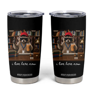 School Librarian Tumbler Cup I Live Here Now Back to School TS14 Black Print Your Wear