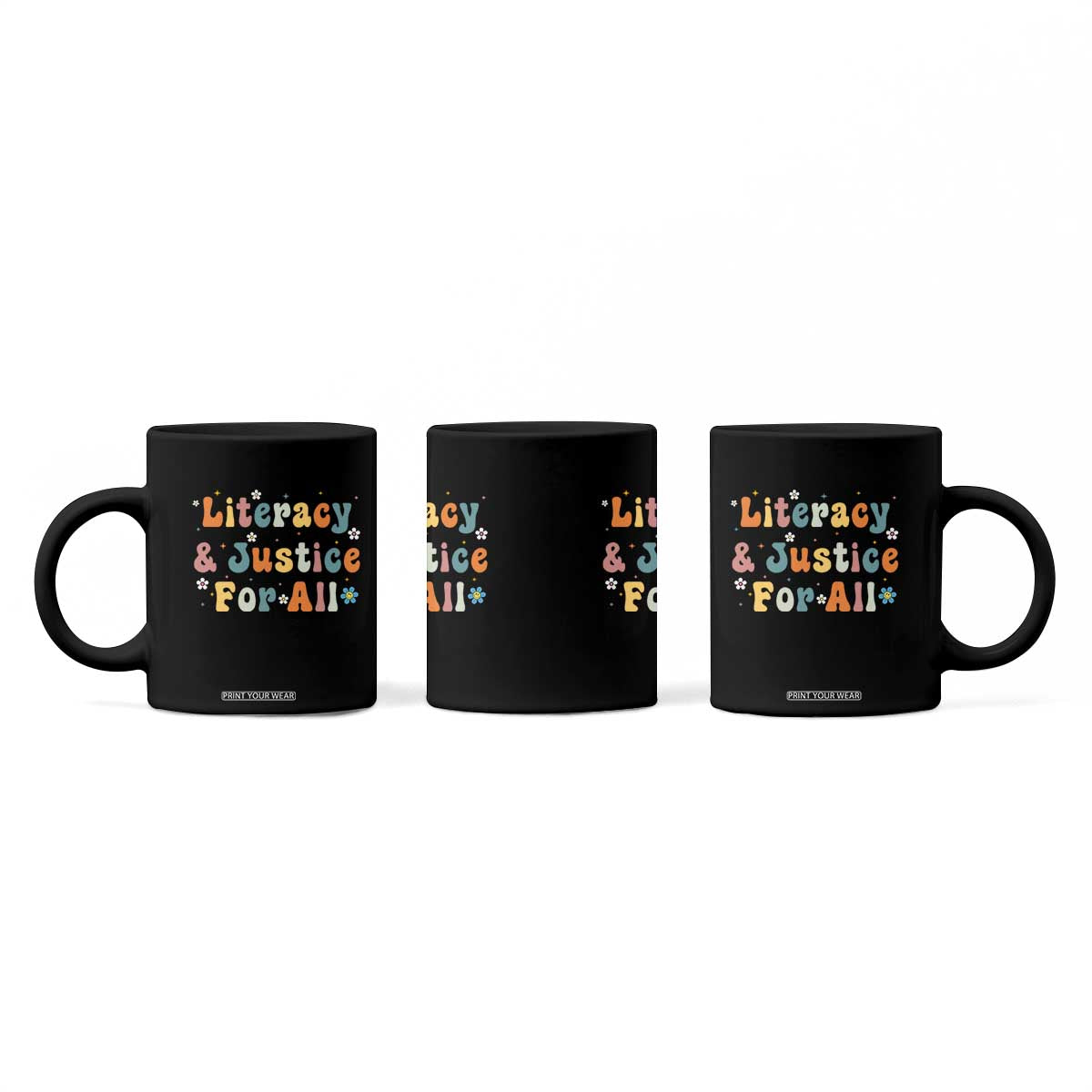 Literacy Justice for All Stop Book Banning Protect Librarian Coffee Mug TS14 Print Your Wear