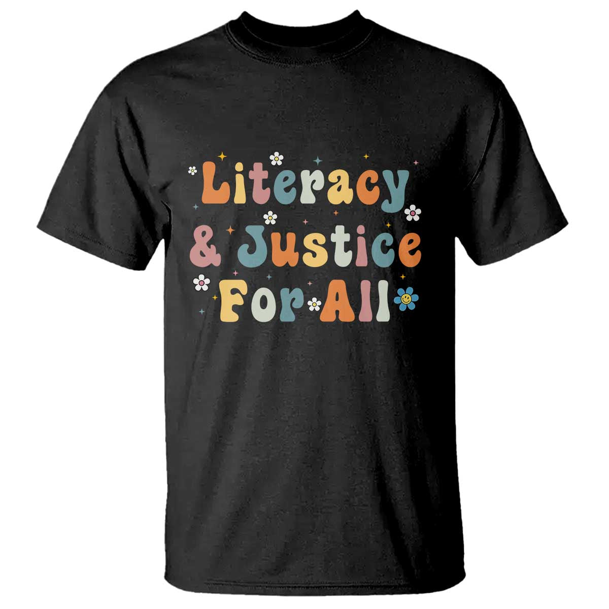 Literacy Justice for All Stop Book Banning Protect Librarian T Shirt TS14 Black Print Your Wear