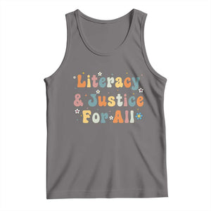 Literacy Justice for All Stop Book Banning Protect Librarian Tank Top TS14 Deep Heather Print Your Wear
