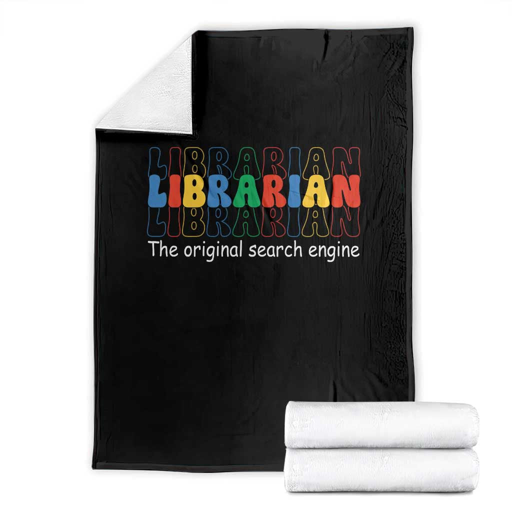 The Original Search Engine Throw Blanket School Librarian Library Books TS14 Black Print Your Wear