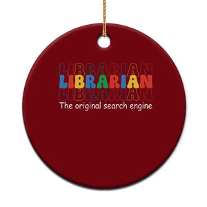 The Original Search Engine Ceramic Ornament School Librarian Library Books TS14 1pc Red Print Your Wear