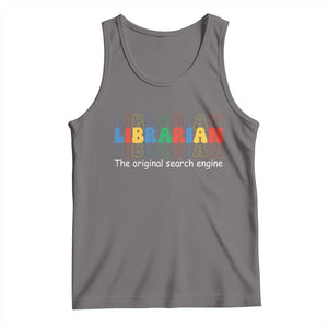 The Original Search Engine Tank Top School Librarian Library Books TS14 Deep Heather Print Your Wear