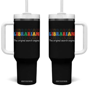 The Original Search Engine Tumbler With Handle School Librarian Library Books TS14 One Size: 40 oz Black Print Your Wear