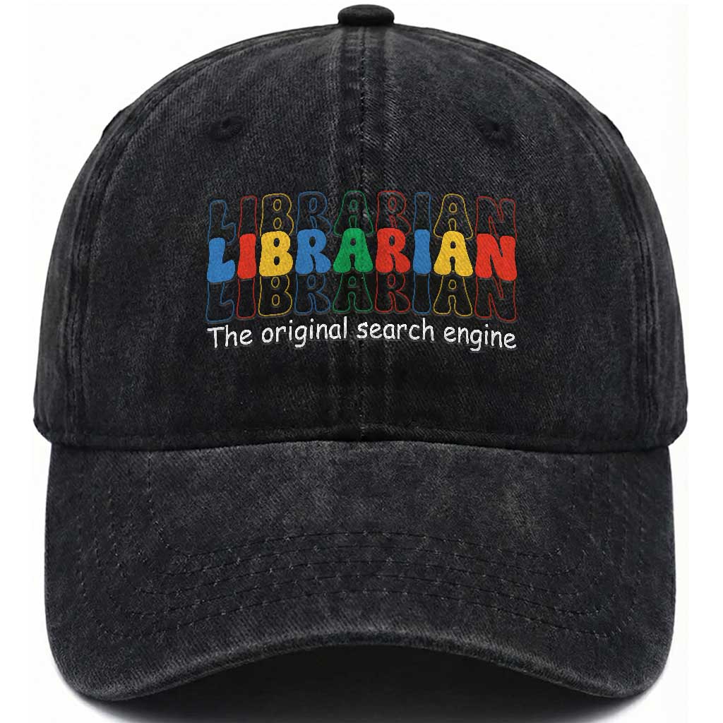 The Original Search Engine Washed Cotton Baseball Cap School Librarian Library Books TS14 Print Your Wear