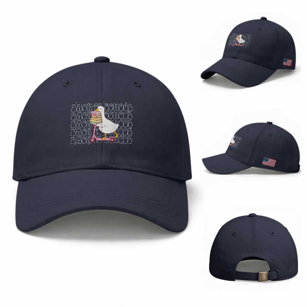 School Bus Driver Welcome Back to School Baseball Cap TS14 Baseball Cap Universal Fit Navy Print Your Wear