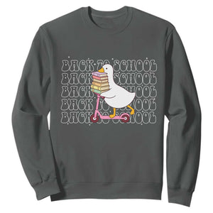 School Bus Driver Welcome Back to School Sweatshirt TS14 Dark Heather Print Your Wear