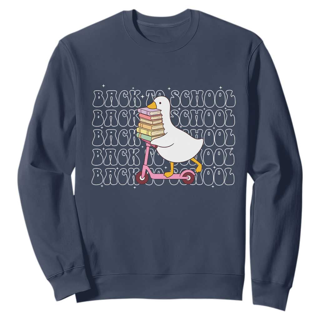 School Bus Driver Welcome Back to School Sweatshirt TS14 Navy Print Your Wear