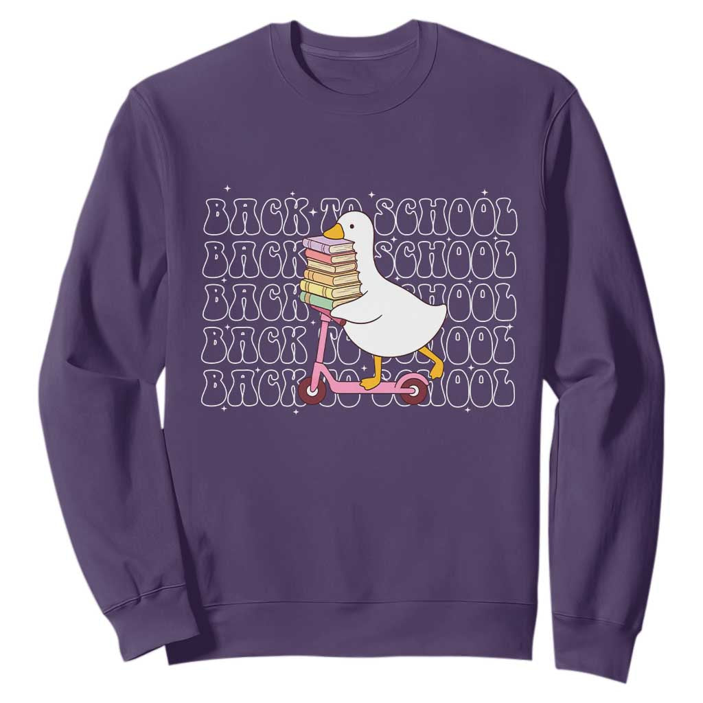 School Bus Driver Welcome Back to School Sweatshirt TS14 Purple Print Your Wear
