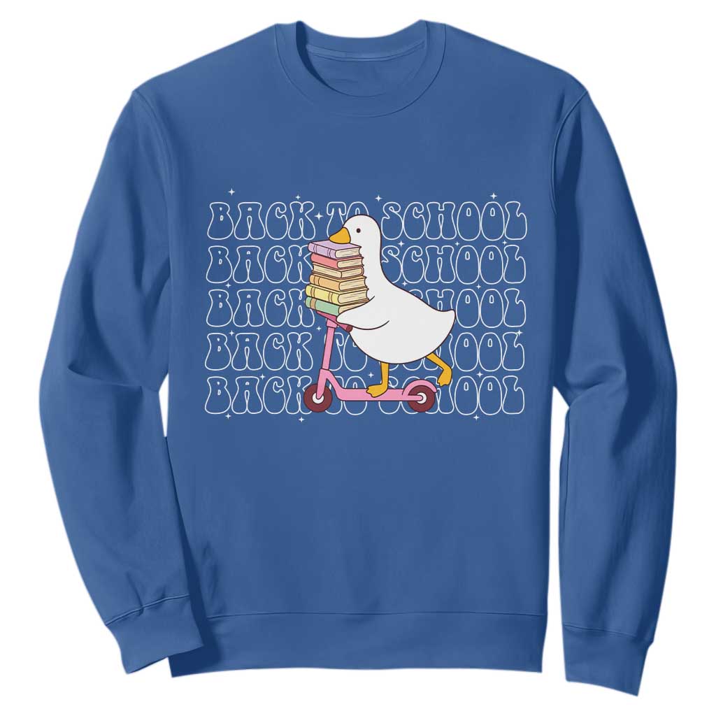 School Bus Driver Welcome Back to School Sweatshirt TS14 Royal Blue Print Your Wear