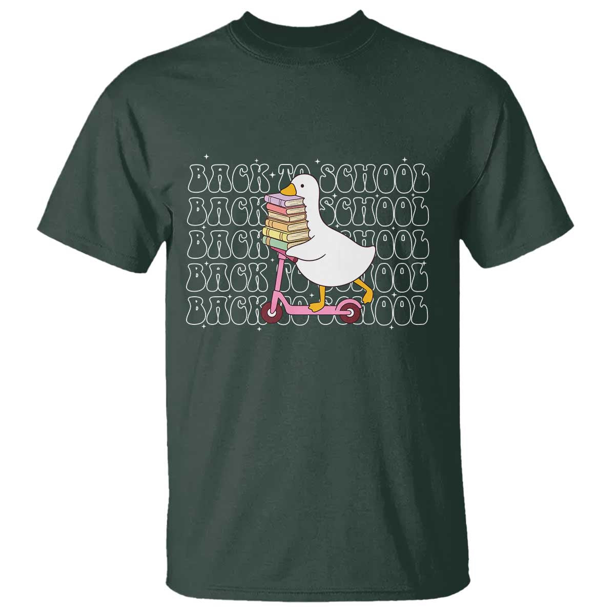 School Bus Driver Welcome Back to School T Shirt TS14 Dark Forest Green Print Your Wear
